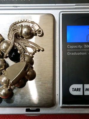 Silver 925 komboloi with semiprecious stones, like new