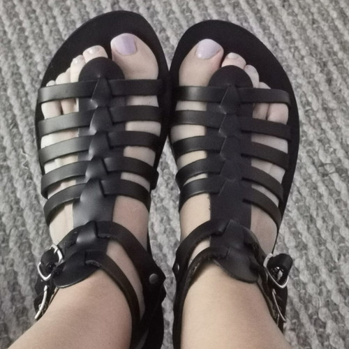 Christina Christi gladiator sandals like new, black size 37