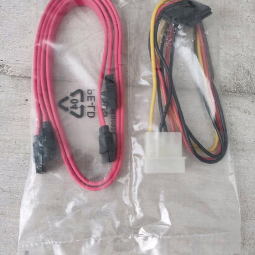 SATA power and data cables new, set of 2 pieces