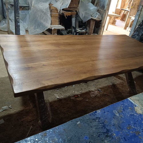 Solid oak wood table made to order, 240x105x76 cm