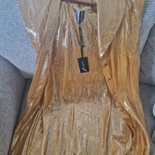 Silk dress Nadia Rapti new, gold color, size M