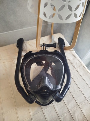 Snorkeling Full Face Mask used with GoPro mount