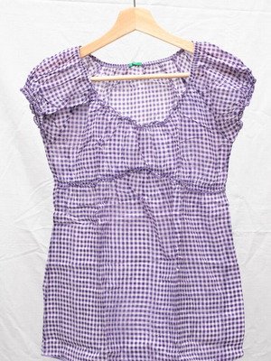 Benetton blouse used, summer short sleeve, size M