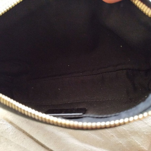Gucci fabric wrist pouch like new, black