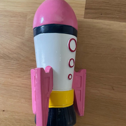 Small Rocket Piggy Bank “tiger” new unused with stopper
