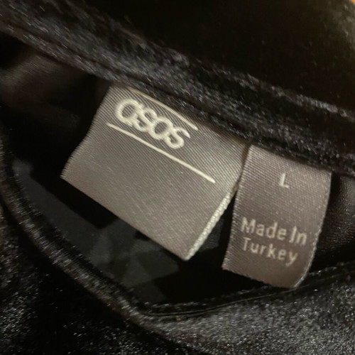 Men's velvet blouse ASOS black size L like new