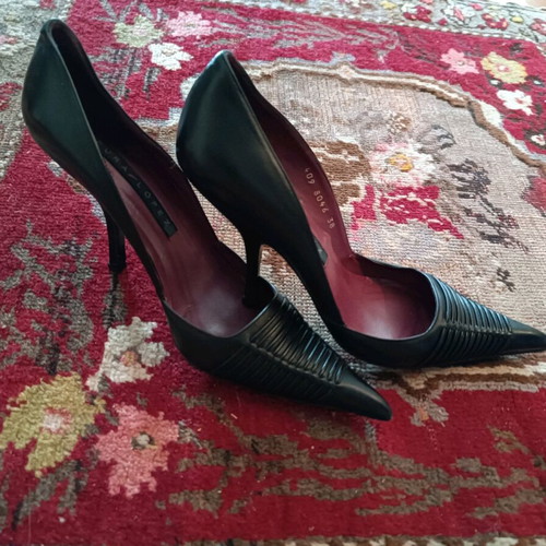 Pura Lopez leather pumps like new, size 38, 19cm heel