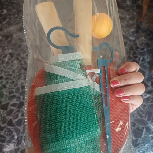 Portable Ping Pong Set with 2 Rackets, Net, Ball