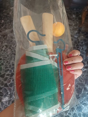 Portable Ping Pong Set with 2 Rackets, Net, Ball