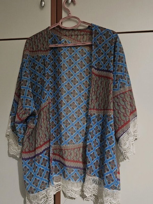 Light kimono jacket like new, multicolored, one size