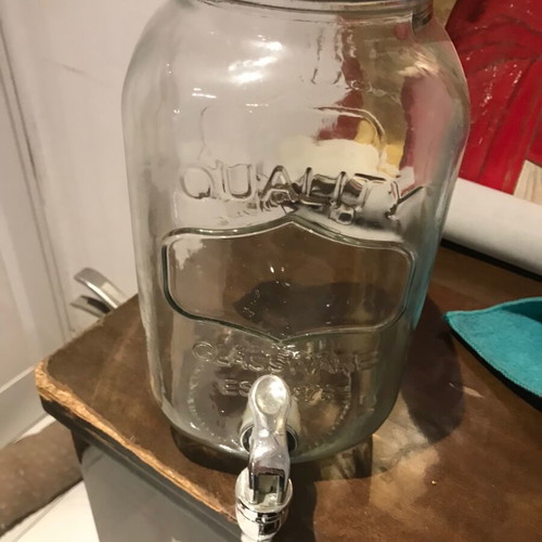 Glass jar with tap 3 liters like new