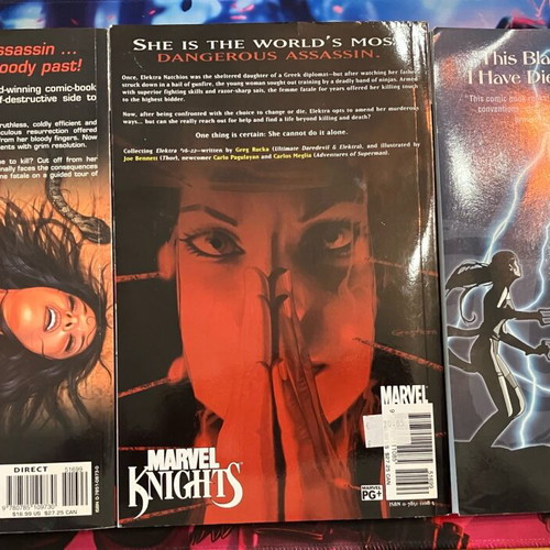 Elektra Marvel Knights Graphic Novels set of 3 like new