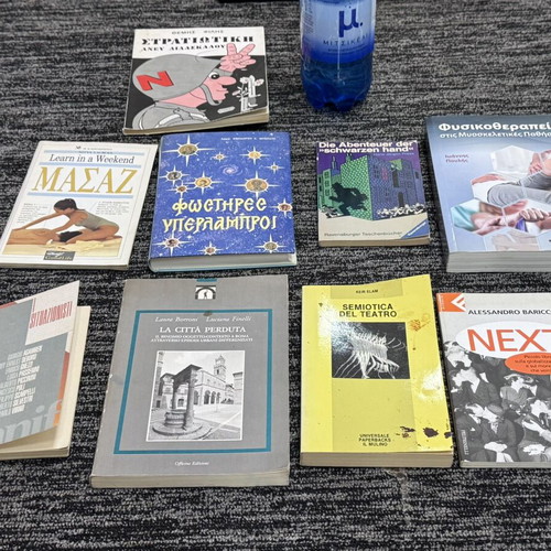 Mixed books in Italian and Greek, vintage collection