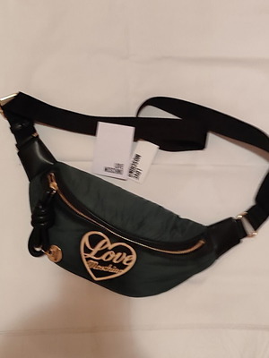 Love Moschino Quilted Nylon Fanny Pack new, dark green