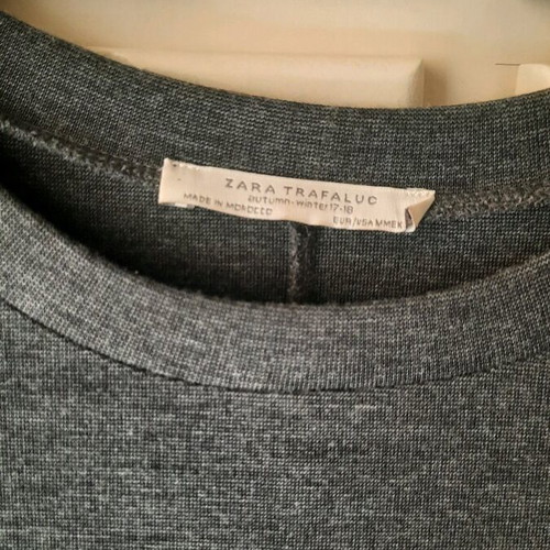 Midi dress Zara like new, elastic slim fit gray