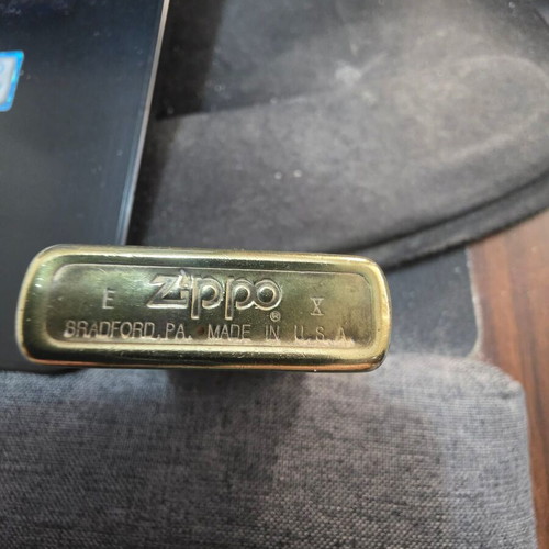 Vintage ZIPPO lighter in gold color, Venetian filigree design