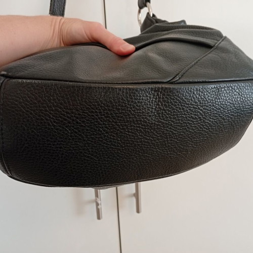 Creole black leather crossbody bag used