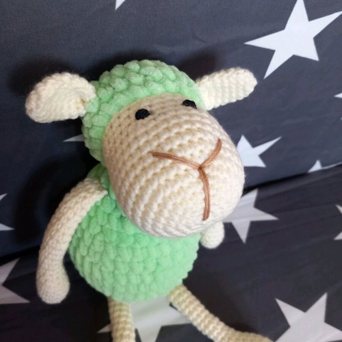 Handmade knitted lamb doll new, 27 cm