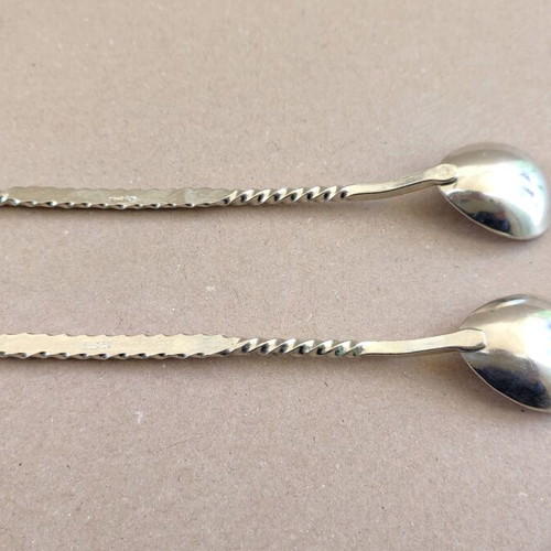Vintage EPNS Cocktail Spoons set of 2, 18cm, like new