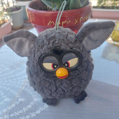 Furby Hasbro Famosa 2013 gray with Evil Eyes plush toy new