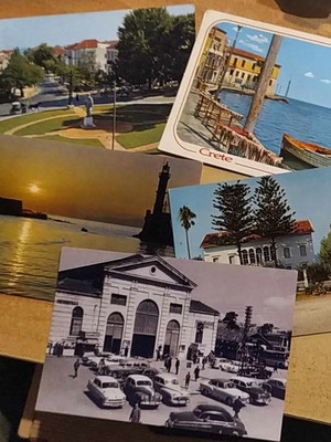 Chania postcards used, set of 5 pieces