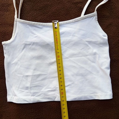 Stradivarius women's white crop top spaghetti straps size S like new