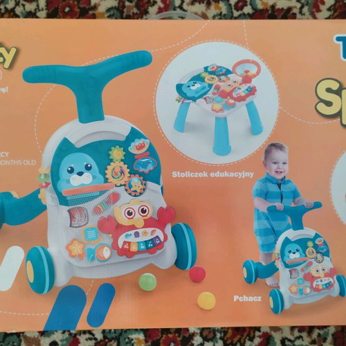 Multifunctional walker new with activity table orange
