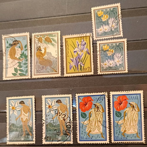 Greece 1958 Nature Protection stamps new, 9 pieces