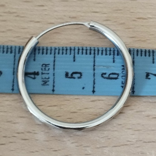 Elegance silver hoop earrings 30 mm