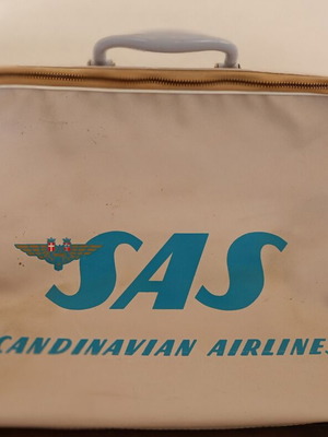 Βαλιτσάκι Αεροπορικής Εταιρείας SAS μεταχειρισμένο, εποχής 60' - 70'