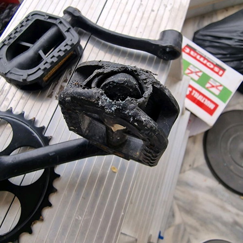 Bicycle pedal set with sprocket used