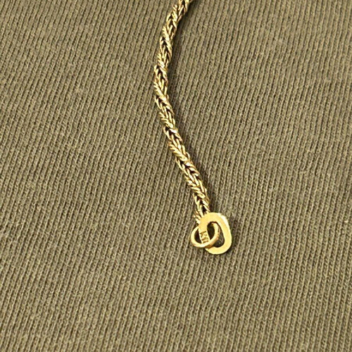 Vintage 14K Gold Necklace with Geometric Pendant, 14g, like new