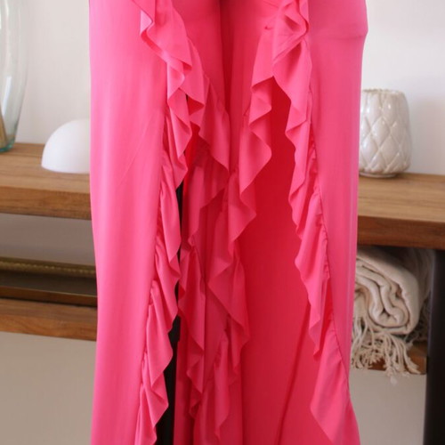 Flamenco style one-piece swimsuit pink new