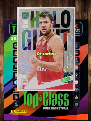 Holo Giant Card Sasha Vezenkov Olympiacos Top Class Euroleague 2024-25 new