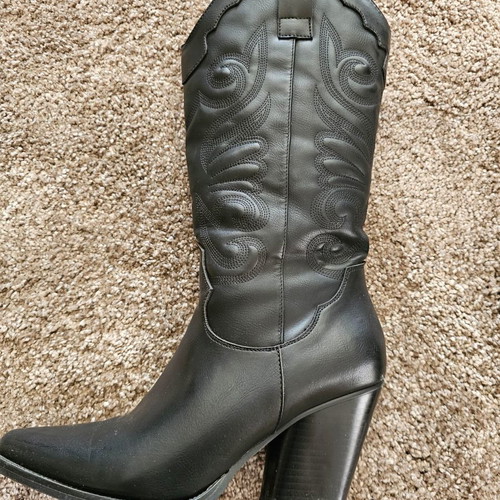 Migato western boots used, black, 9cm heel, size 39