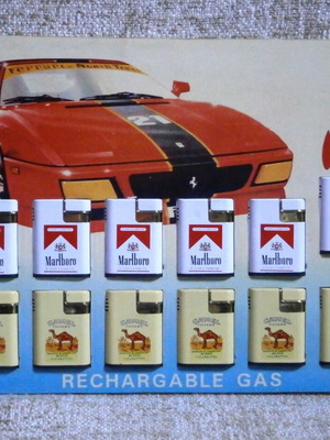 Gas lighters new, pack of 12, Marlboro Camel vintage