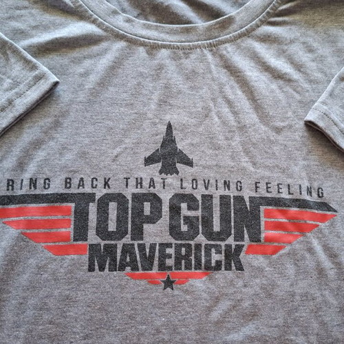 Top Gun Maverick T-shirt like new, gray, size S