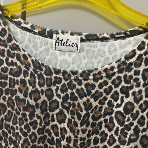 Atelier long-sleeve leopard blouse like new, size S