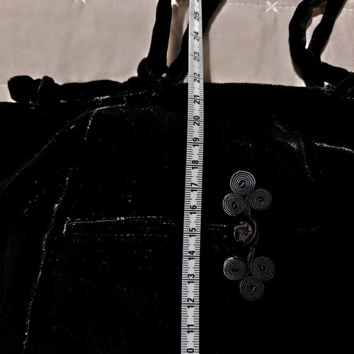 Italian velvet evening pouch handbag new black Blunauta