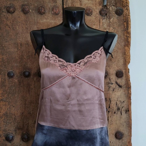 Sisley 100% silk camisole with lace and ombre effect like new