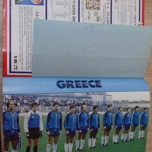 Official England vs Greece match programme like new