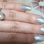 Adjustable pearl ring new, handmade white