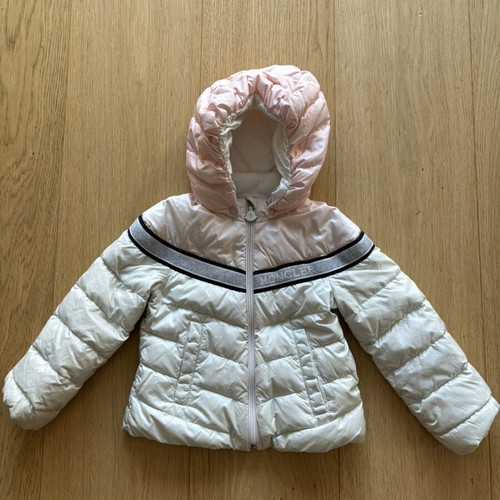 Moncler kids jacket like new, size 2-3 years, white and pink