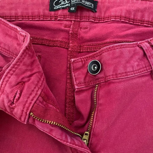Clockhouse women's super skinny jeans 42K like new, red