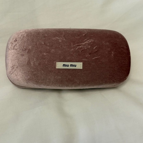 Miu Miu sunglasses, gold, with case, pouch and box