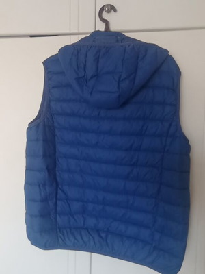 Benetton sleeveless jacket with removable hood, blue, 14-16 years