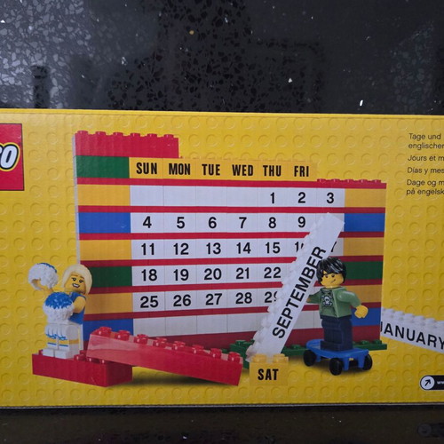 Lego Brick Calendar vintage item with two exclusive minifigures, year 2011