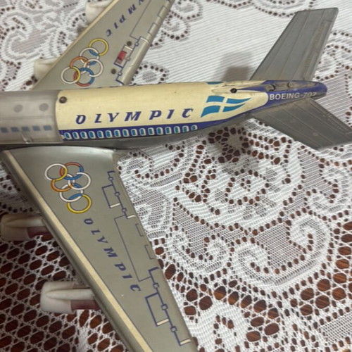 Olympic Boeing 707 model airplane used collectible