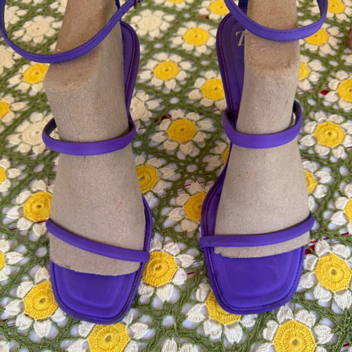 Zara sandals like new, purple, 10cm heel, size 39