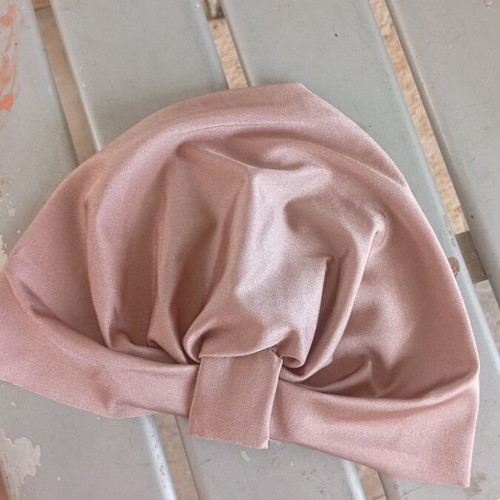 Head Turban for Girls satin pink-nude, like new, handmade by Unique